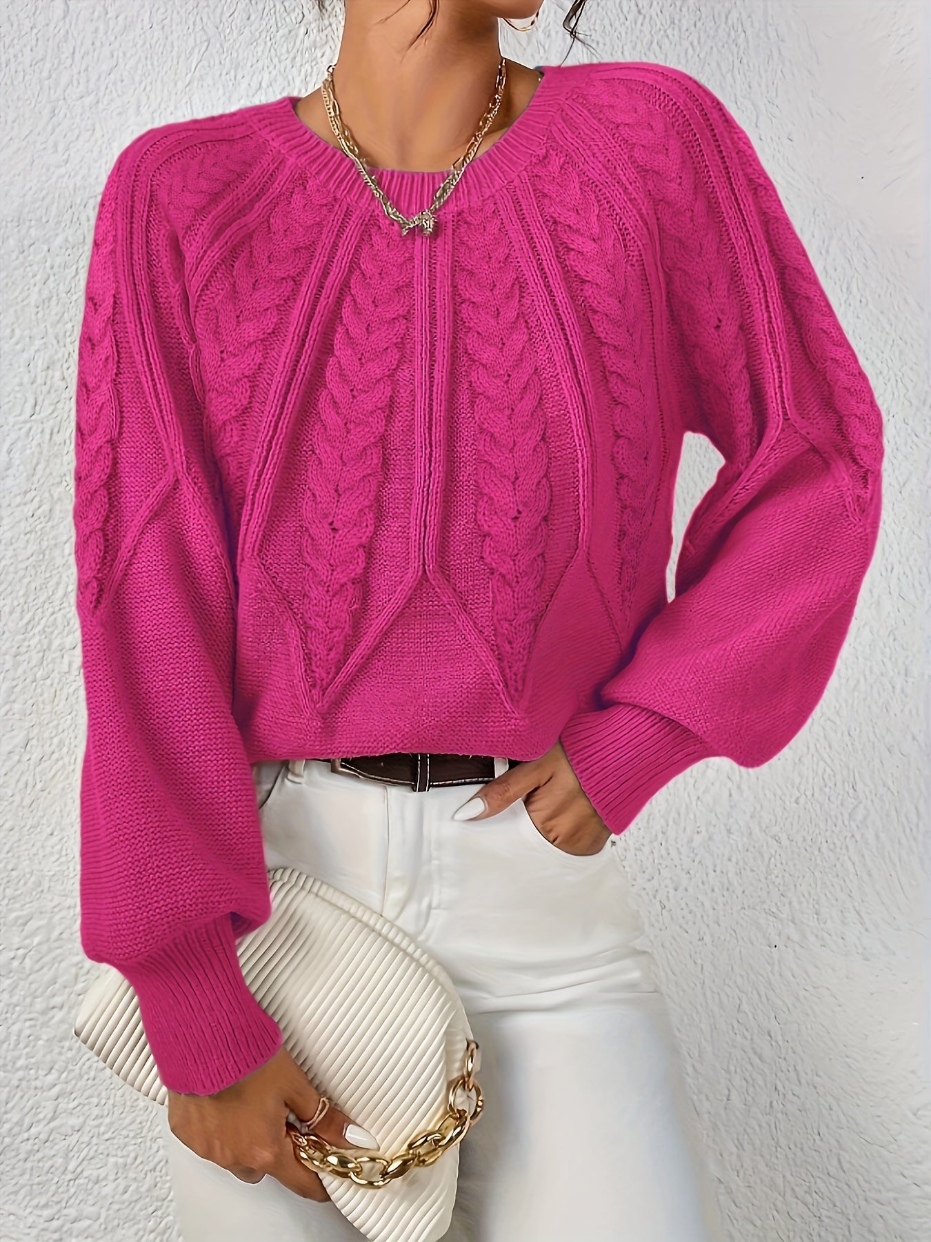 Knusse gebreide trui voor dames, ideaal voor koude winterdagen en gezellige outfits
