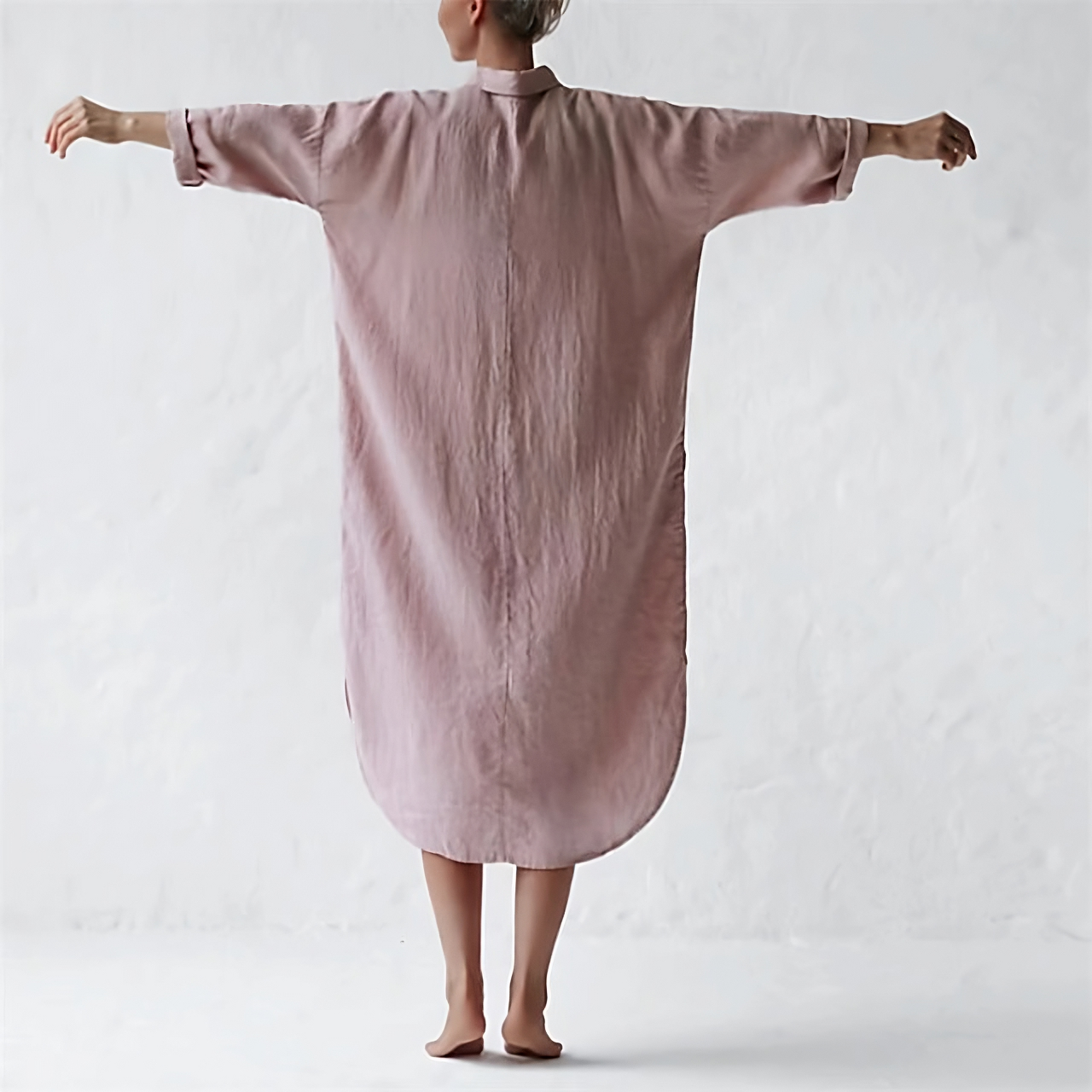 Stijlvolle lange roze jurk - Ciena