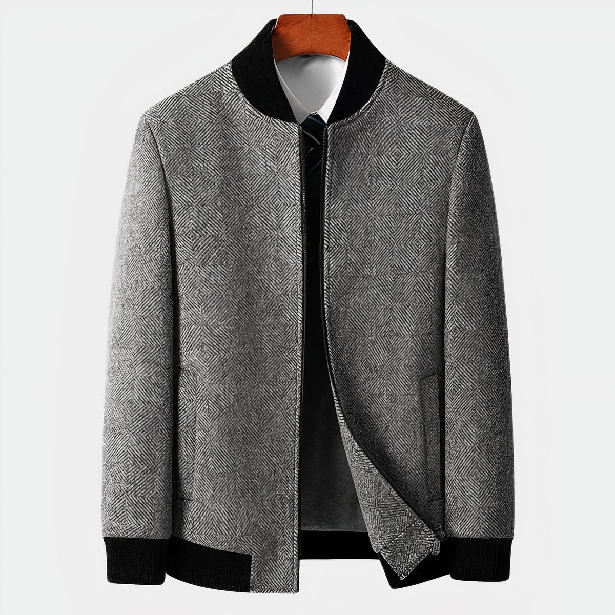 Elegant herenjas van wol, ideaal voor herfst- en winterdagen