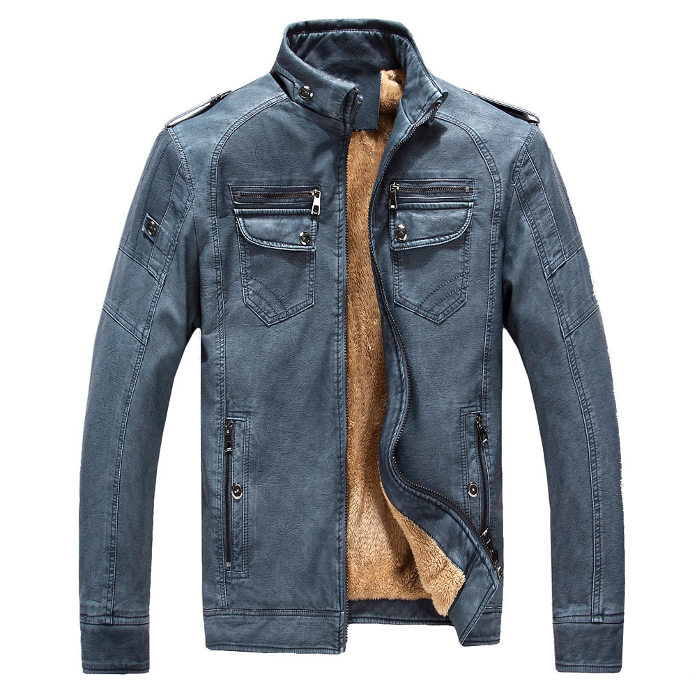 Klassiek heren fleece winterjack in een luxe uitvoering voor koude dagen