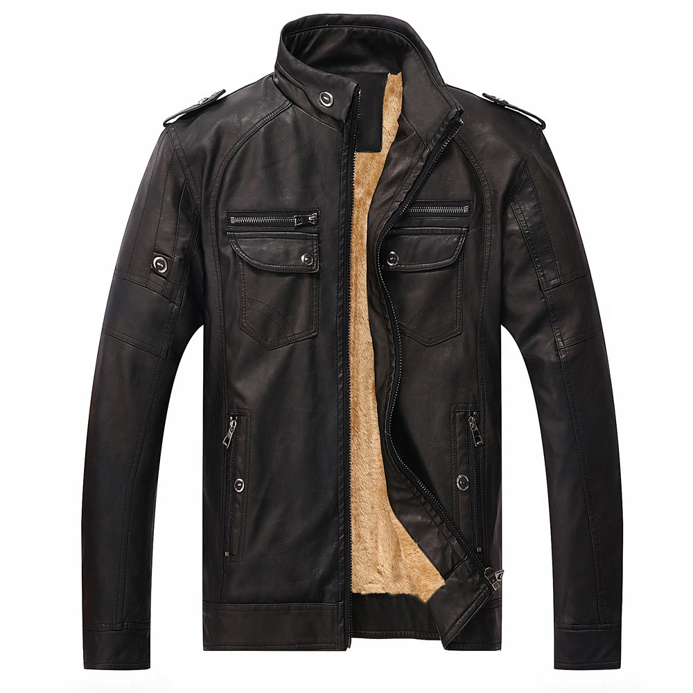 Klassiek heren fleece winterjack in een luxe uitvoering voor koude dagen