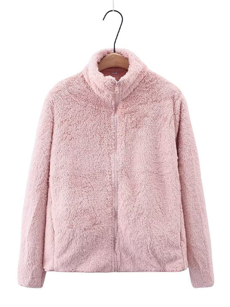 Hoogwaardig dames fleece winterjack van zacht materiaal, ideaal voor herfst- en winterdagen.
