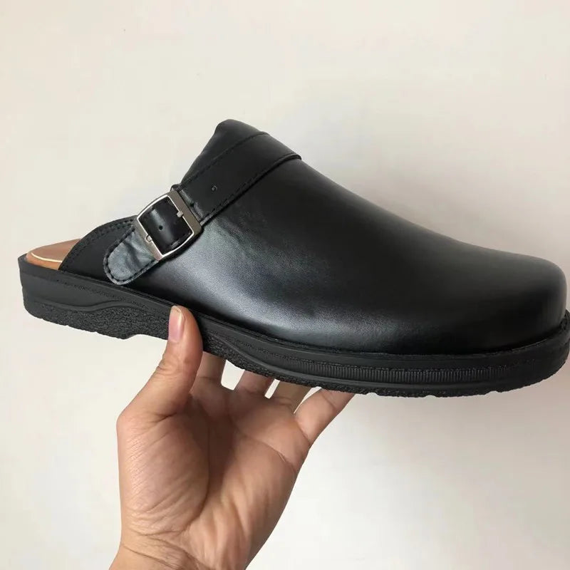 Orthopedische leren pantoffels - Robin