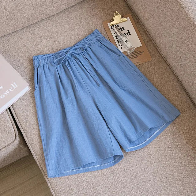 Luchtige katoenen shorts voor dames, perfect voor de zomer met ademend materiaal