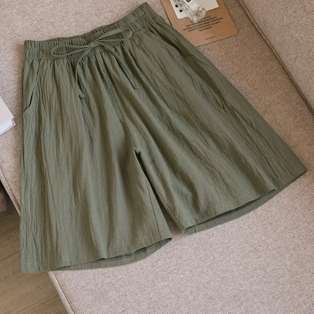 Luchtige katoenen shorts voor dames, perfect voor de zomer met ademend materiaal