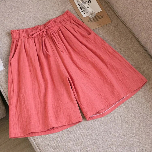 Luchtige katoenen shorts voor dames, perfect voor de zomer met ademend materiaal