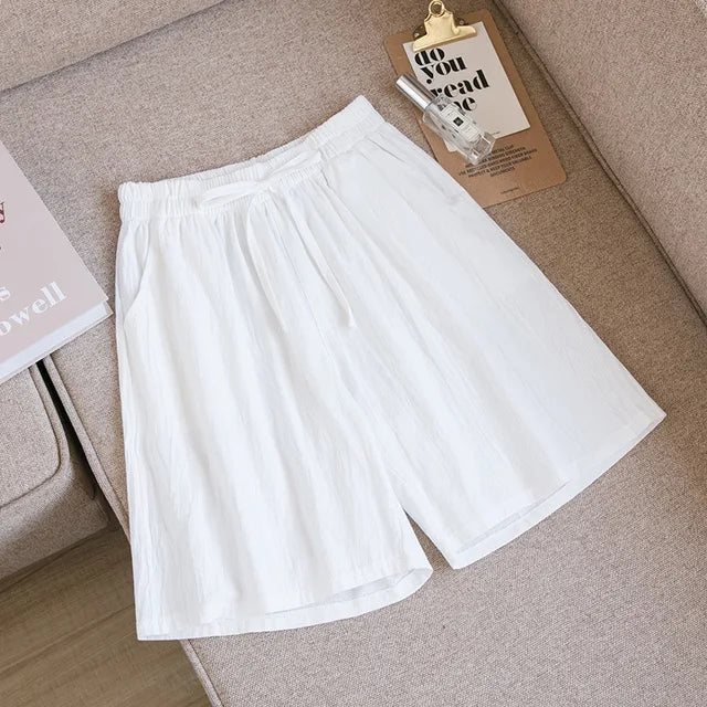 Luchtige katoenen shorts voor dames, perfect voor de zomer met ademend materiaal