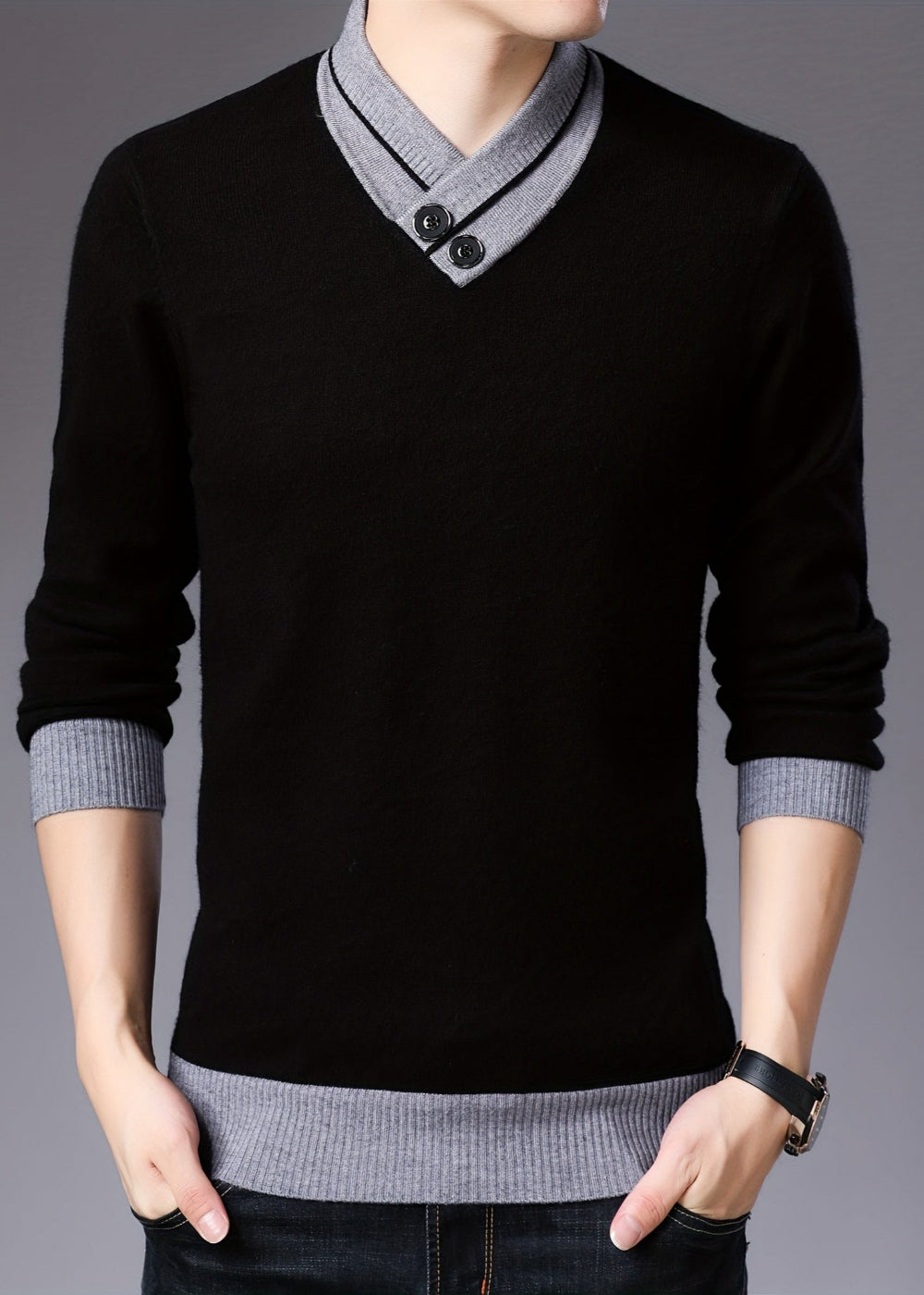 Klassieke elegante trui, stijlvol en comfortabel, ideaal voor mannen die van tijdloze mode houden.