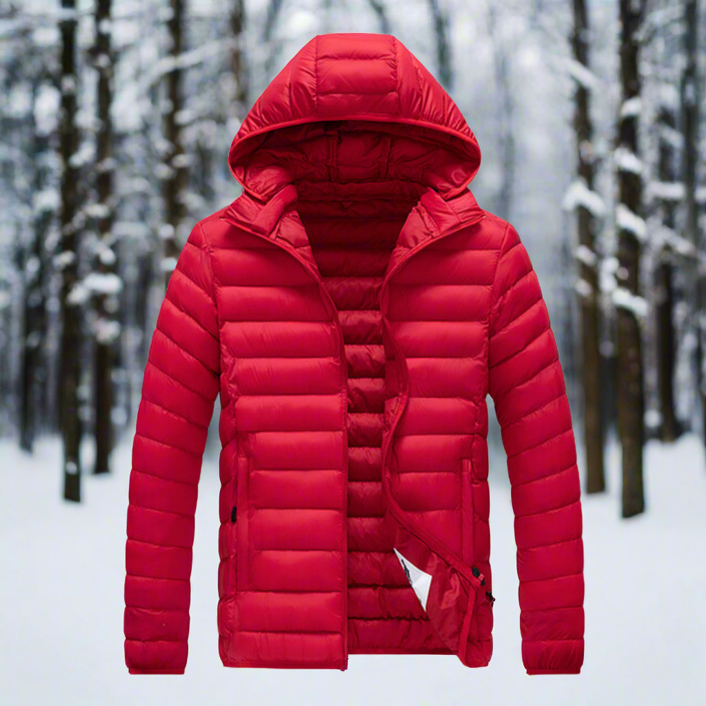 Klassieke waterdichte winterjas voor mannen, beschermt tegen wind en regen bij koud weer.