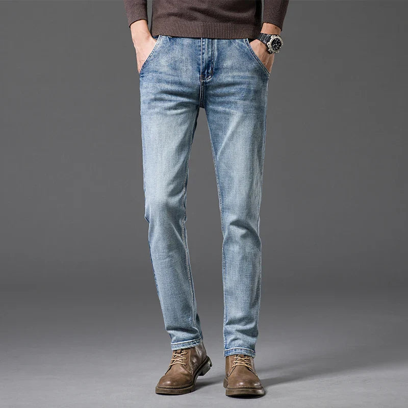 Klassieke denim broek voor heren, ideaal voor dagelijks gebruik en speciale gelegenheden