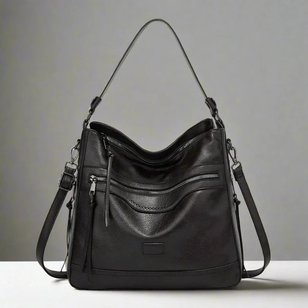 Klassieke retro leren tas voor vrouwen, elegant en functioneel voor elke gelegenheid