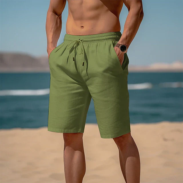 Hoogwaardige linnen shorts voor heren, ideaal voor een stijlvolle zomerse look.