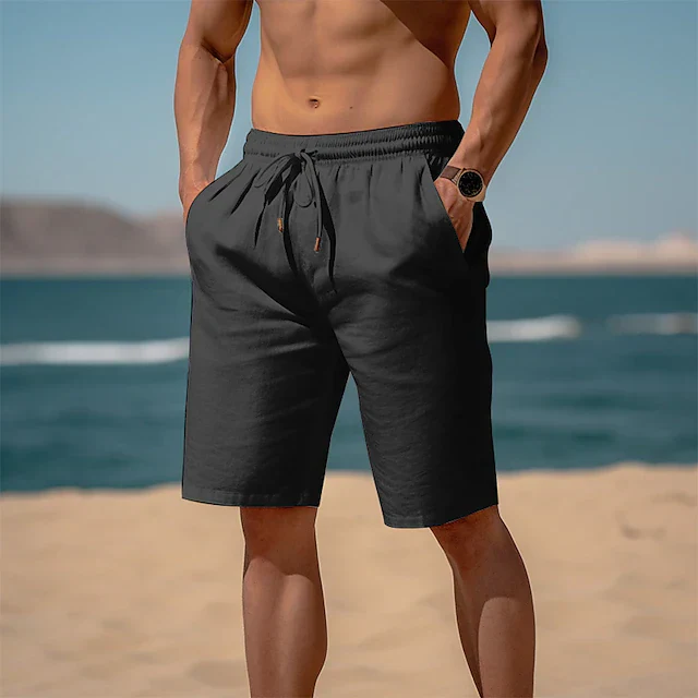 Hoogwaardige linnen shorts voor heren, ideaal voor een stijlvolle zomerse look.