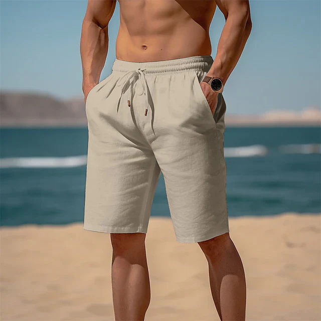 Hoogwaardige linnen shorts voor heren, ideaal voor een stijlvolle zomerse look.