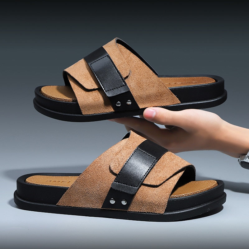 Luxe zomersandalen voor heren met ergonomische zool en stijlvol design.