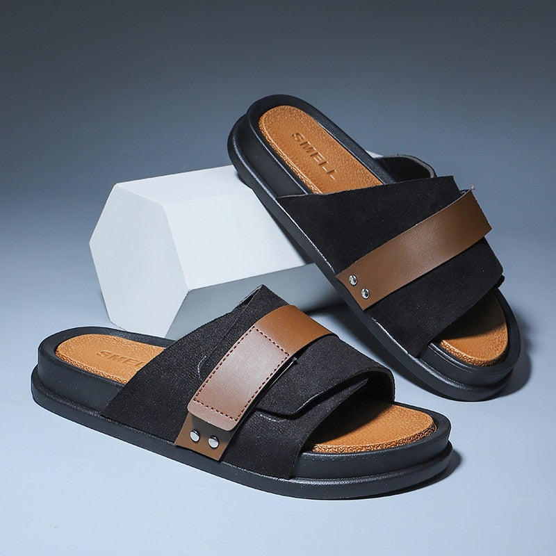 Luxe zomersandalen voor heren met ergonomische zool en stijlvol design.