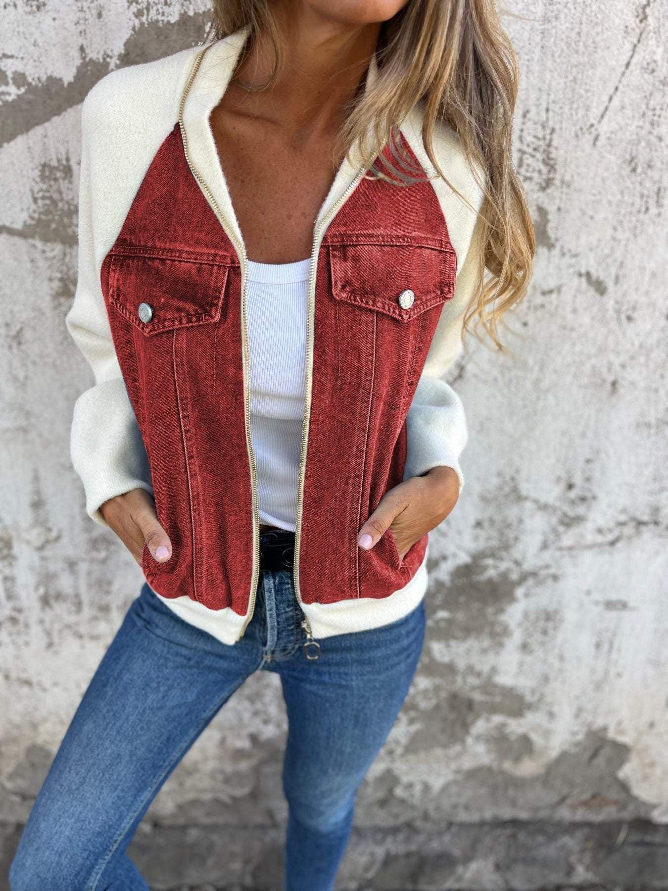 Moderne spijkerjas voor dames, ideaal voor herfst- en winterdagen, met zachte materialen en praktische zakken