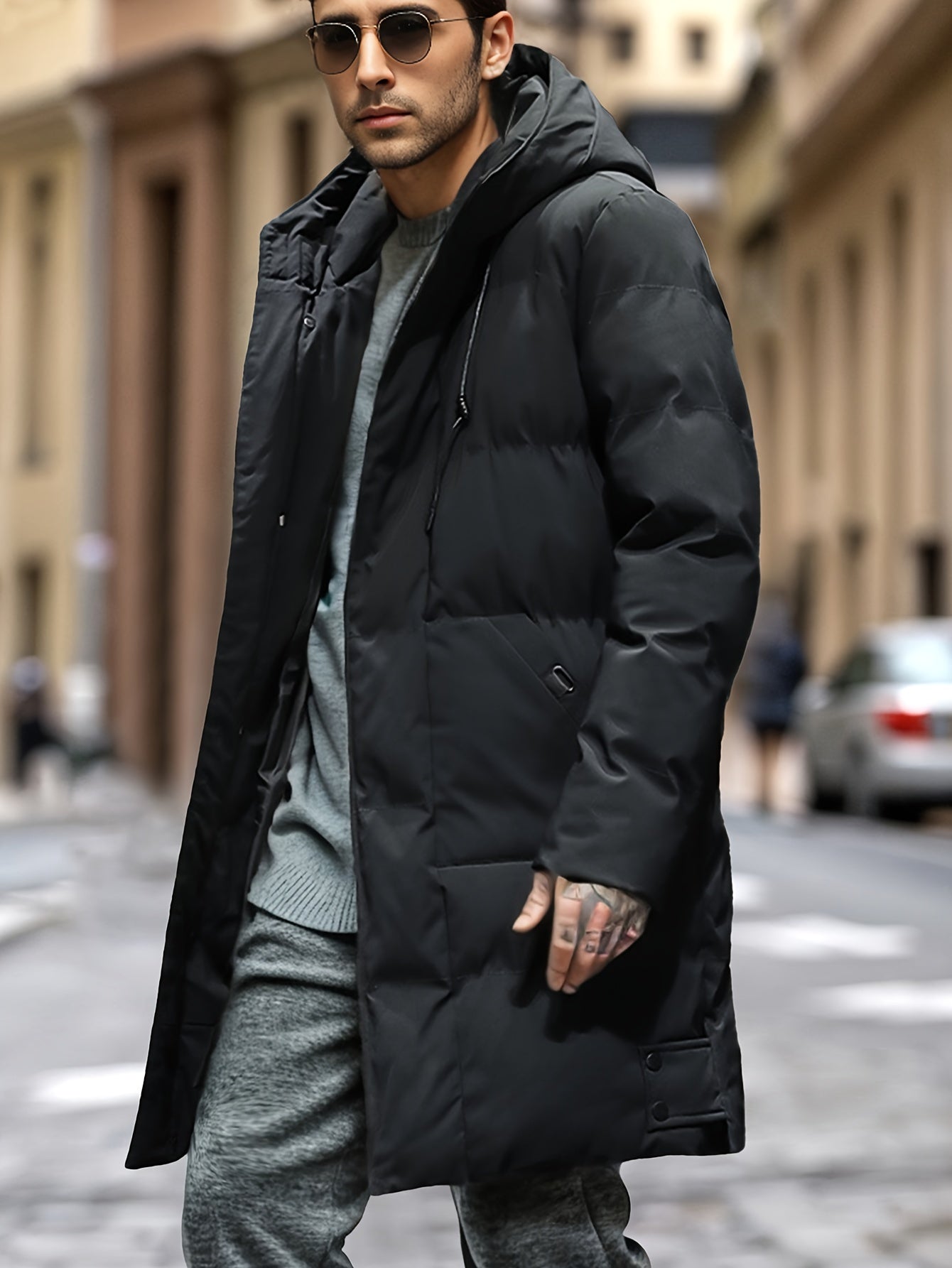 Casual gewatteerd jack voor de winter met een modern ontwerp en praktische functies