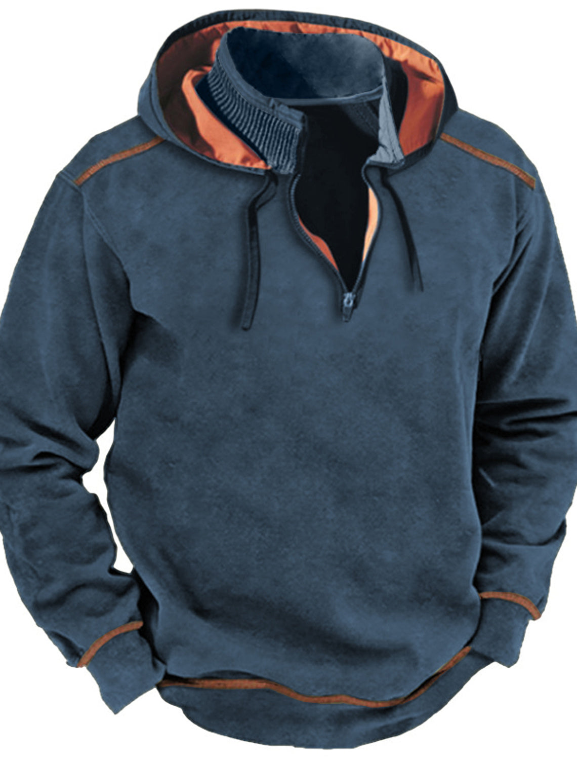 Moderne trui met capuchon voor mannen met een kangoeroezak en verstelbare capuchon, ideaal voor vrije tijd en frisse dagen.