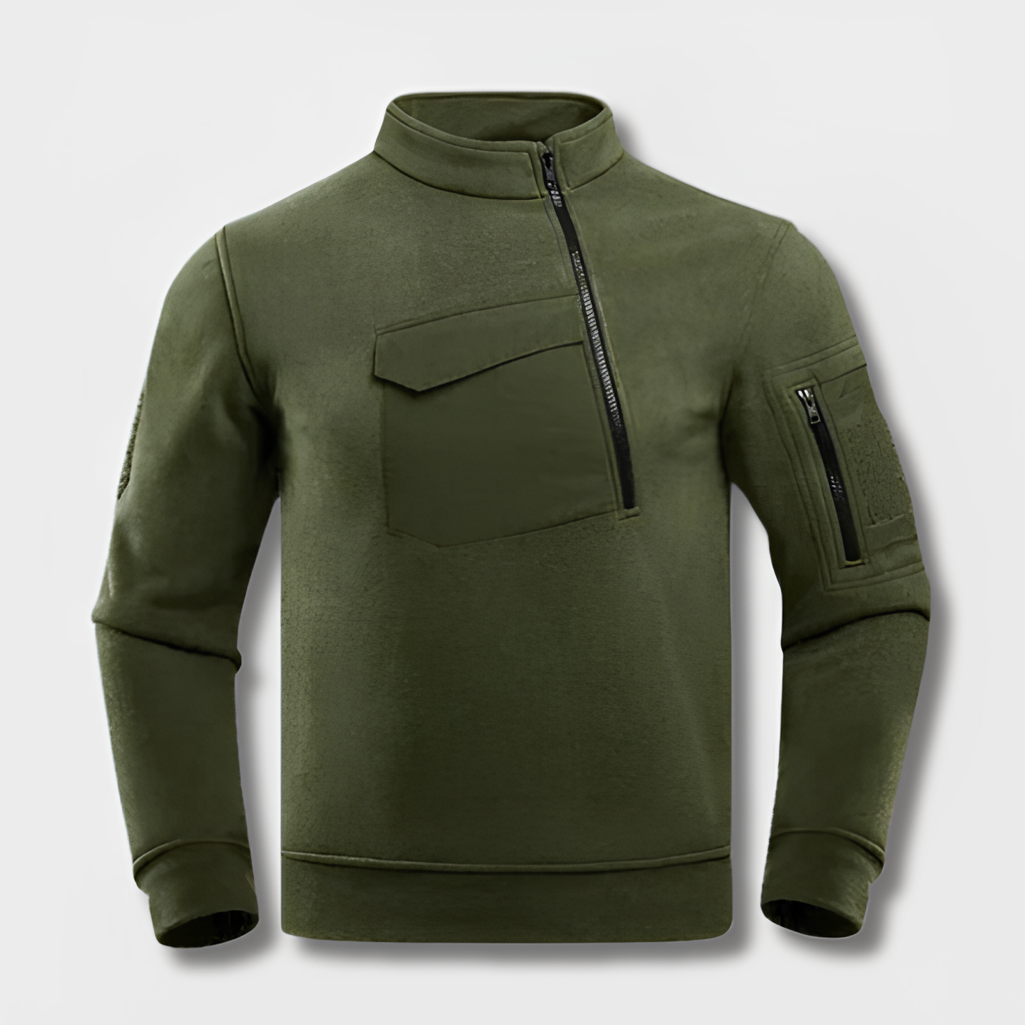 Modern tactisch fleecejack voor heren, ideaal voor buitenavonturen en koude dagen.