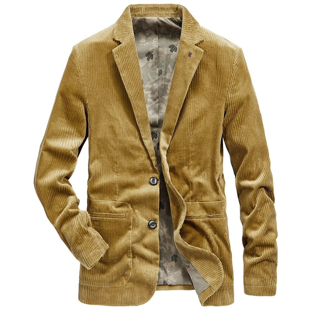 Modieus corduroy jack voor heren, biedt stijl en warmte voor koude dagen