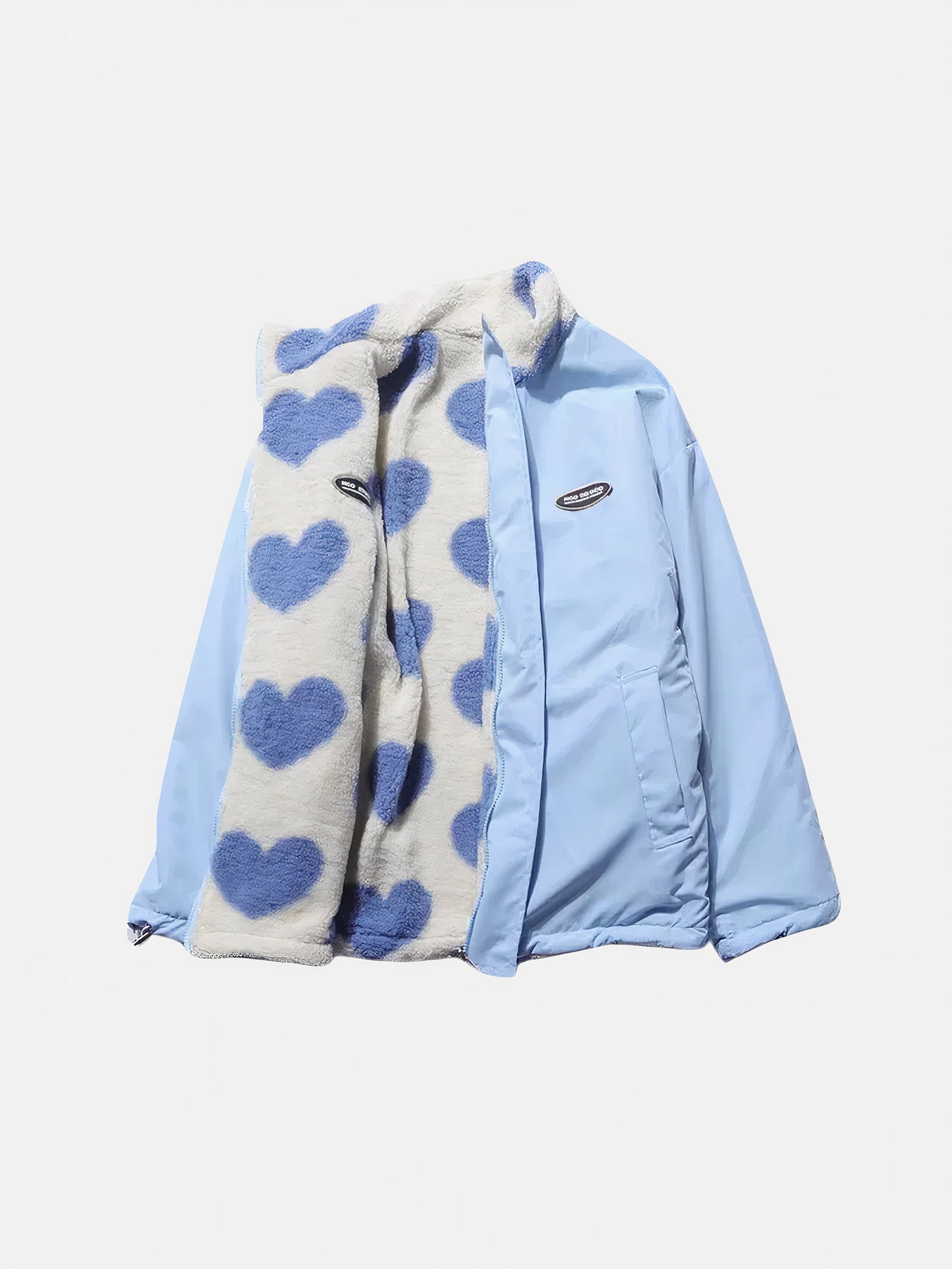Modieus dubbelzijdig fleecejack voor dames met verwarmend fleece en omkeerbaar ontwerp.