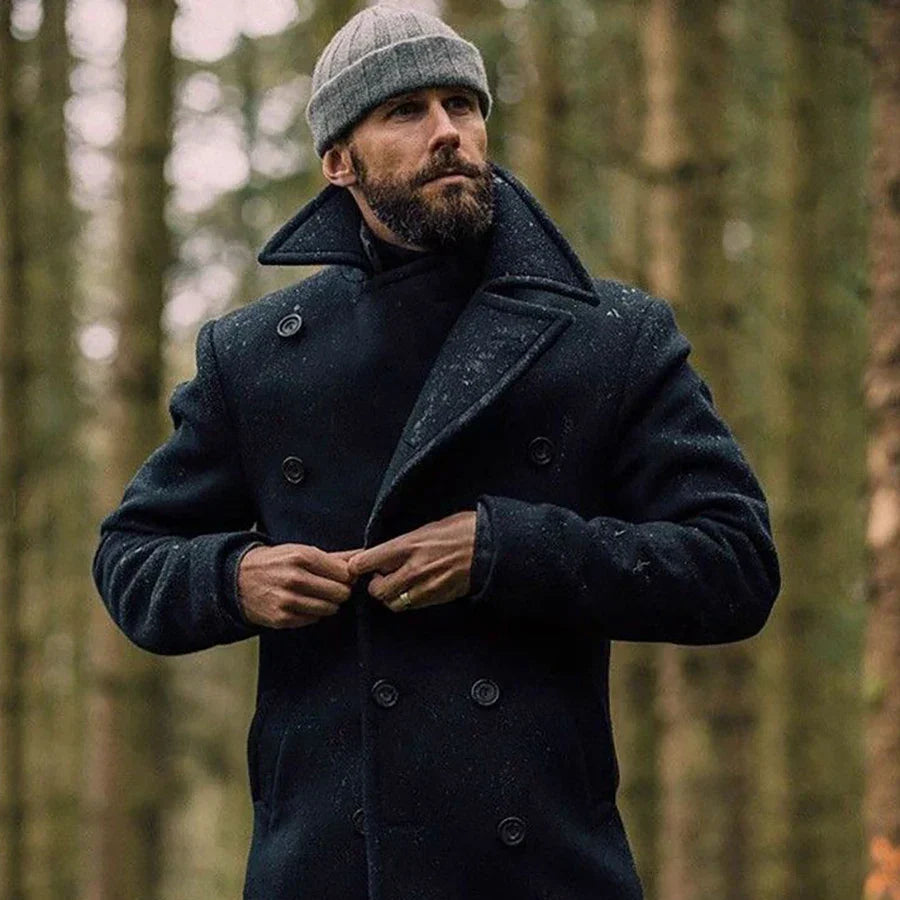 Modieuze katoenen jas voor mannen, stijlvol en comfortabel voor herfst en winter
