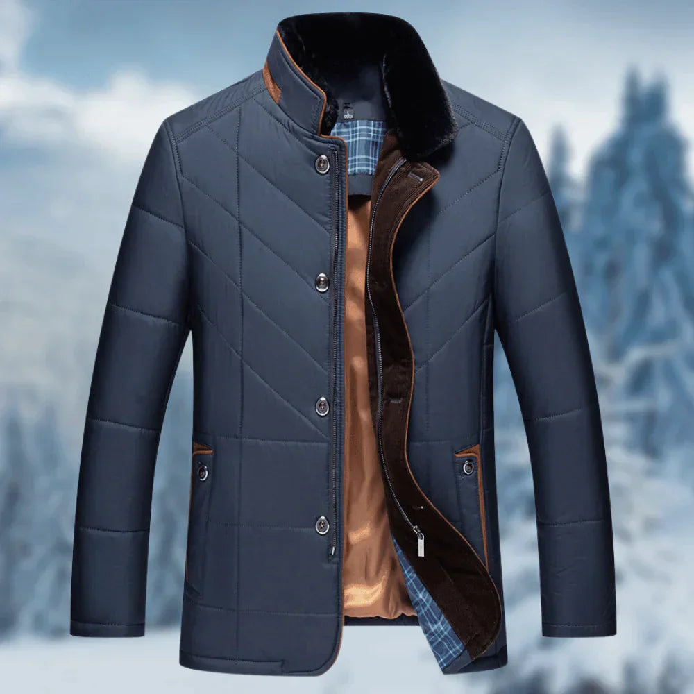 Trendy winterjas voor heren met winddichte en waterafstotende functionaliteit, ideaal voor koude dagen