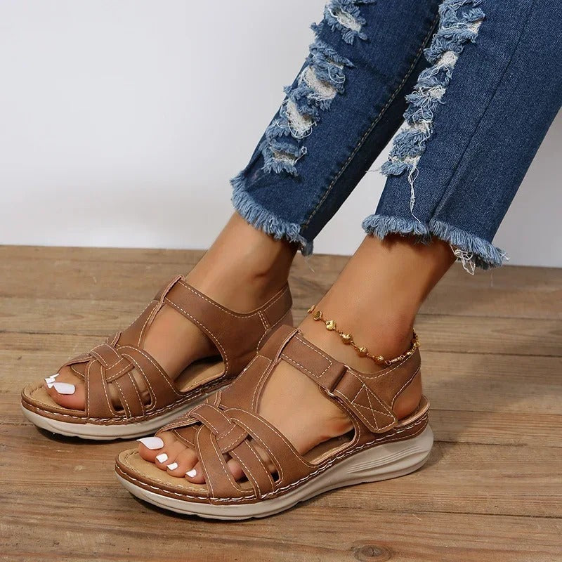 Modieuze leren sandalen voor dames met hoogwaardig leer en comfortabele pasvorm