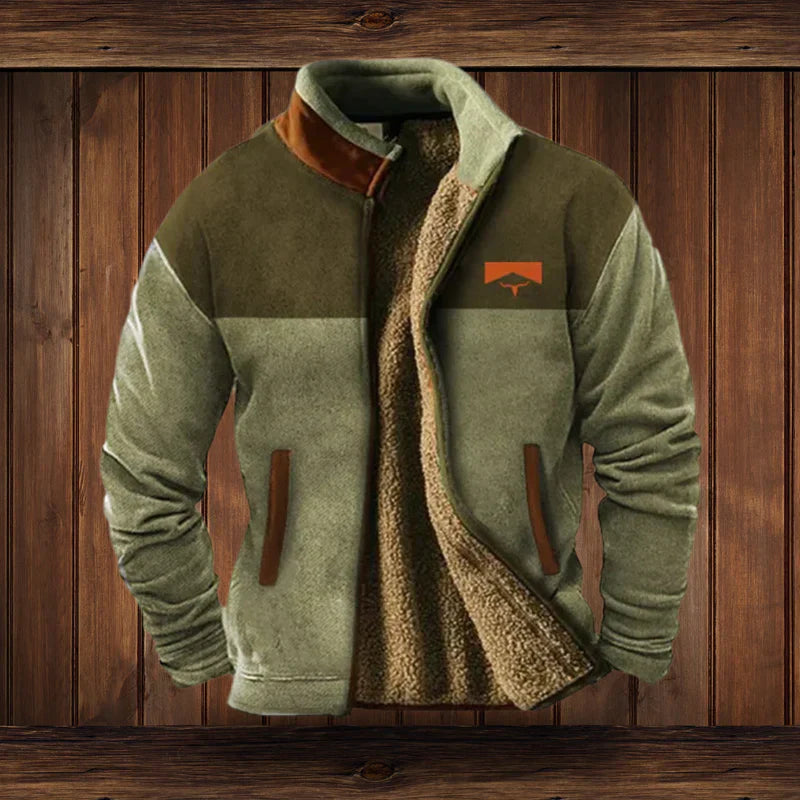 Outdoor fleece winterjack voor heren, ideaal voor warme en comfortabele buitenactiviteiten in de winter