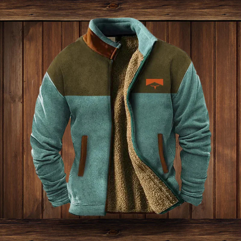 Outdoor fleece winterjack voor heren, ideaal voor warme en comfortabele buitenactiviteiten in de winter