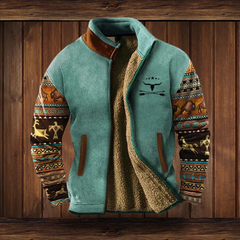 Outdoor fleece winterjack voor heren, ideaal voor warme en comfortabele buitenactiviteiten in de winter