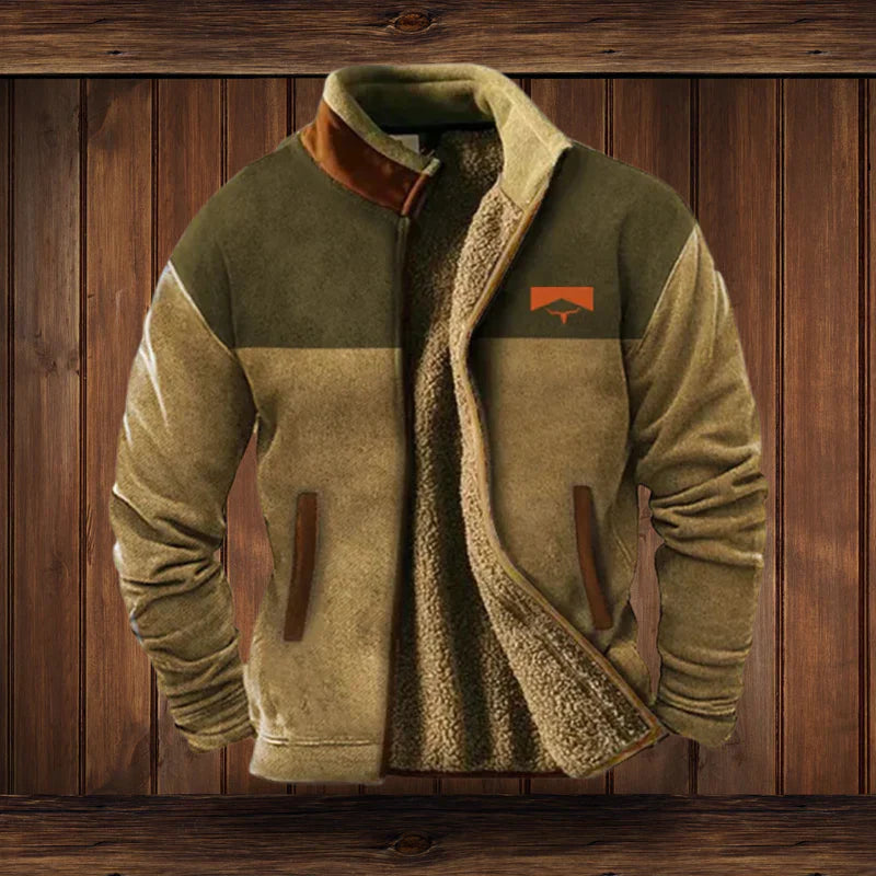 Outdoor fleece winterjack voor heren, ideaal voor warme en comfortabele buitenactiviteiten in de winter
