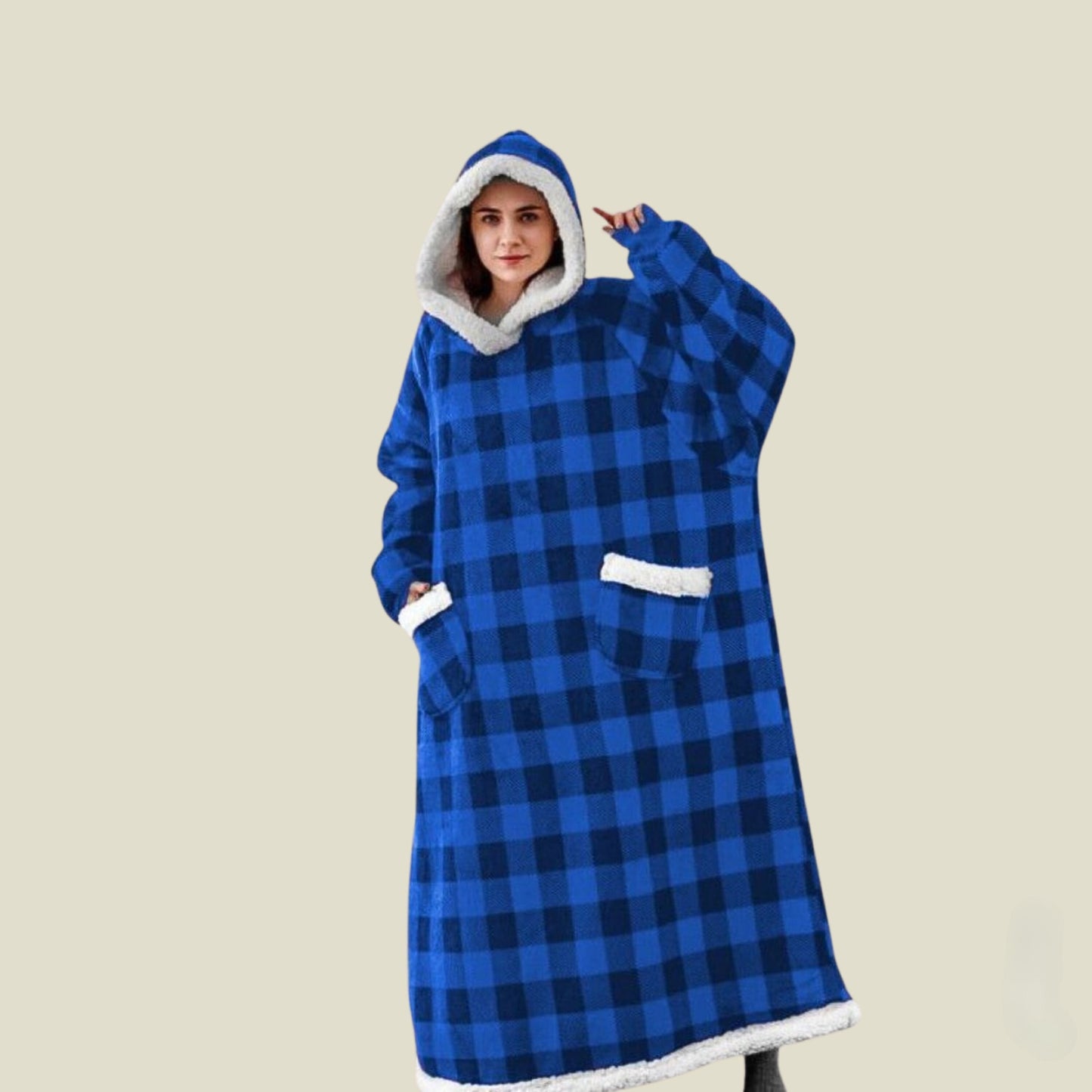 Pluizige deken met capuchon voor mannen en vrouwen - ideaal voor gezellige herfst- en winterdagen