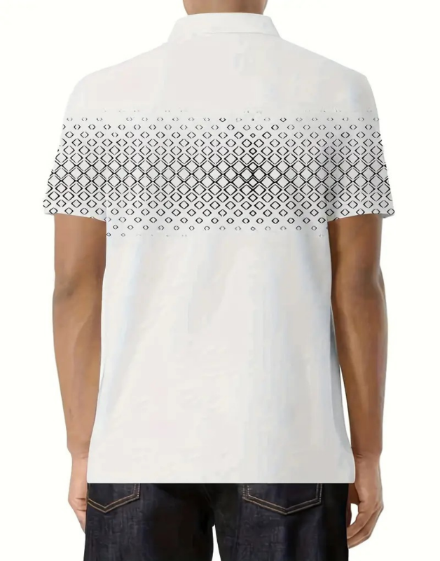 Elegant poloshirt voor heren met ruitpatroon – ideaal voor de zomer.