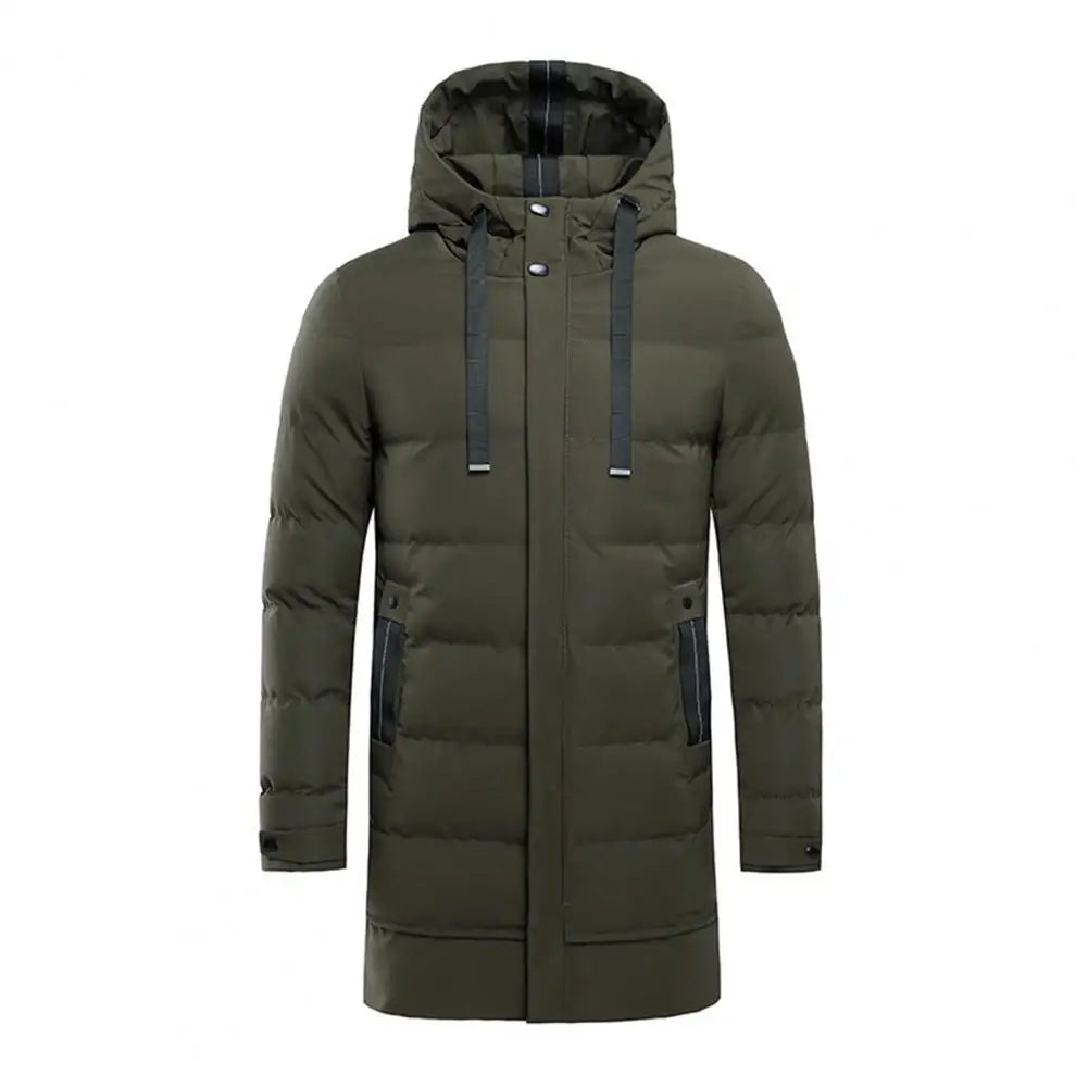 Premium waterdichte lange winterjas voor mannen, ideaal voor regen, wind en sneeuw