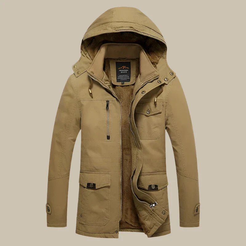 Premium winterjas voor mannen met hoogwaardige materialen en isolatie, ideaal voor bescherming tegen de winterse kou