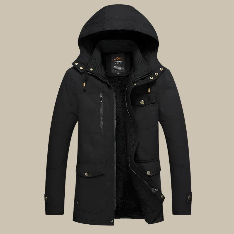 Premium winterjas voor mannen met hoogwaardige materialen en isolatie, ideaal voor bescherming tegen de winterse kou