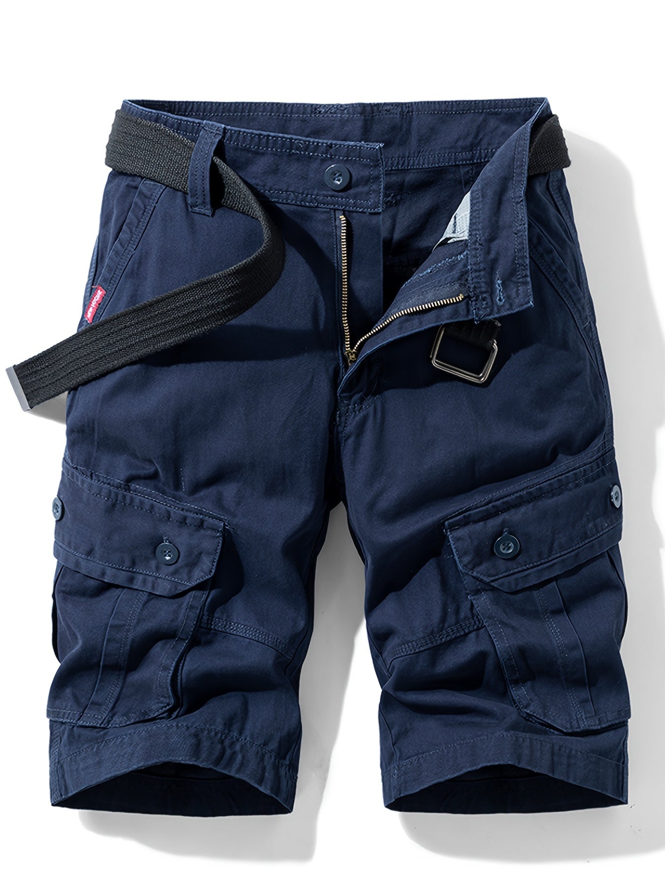 Relaxed model herenshort met knoopzakken - comfortabel, functioneel en stijlvol