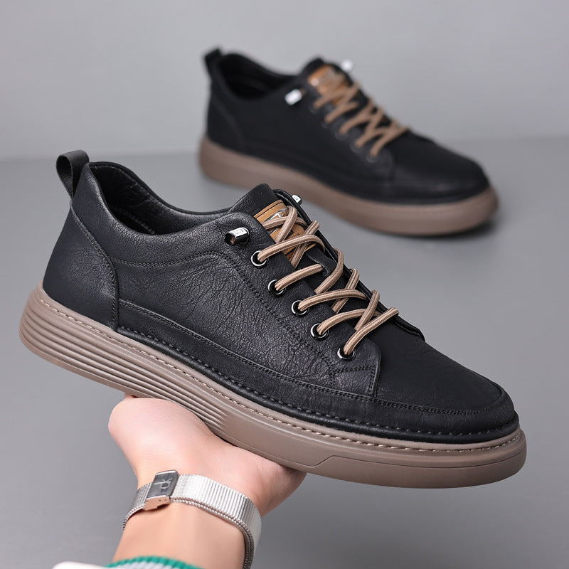 Echt leren herenschoenen, ideaal voor de herfst en winter, leer van hoge kwaliteit met een comfortabele zool en antislipzool.
