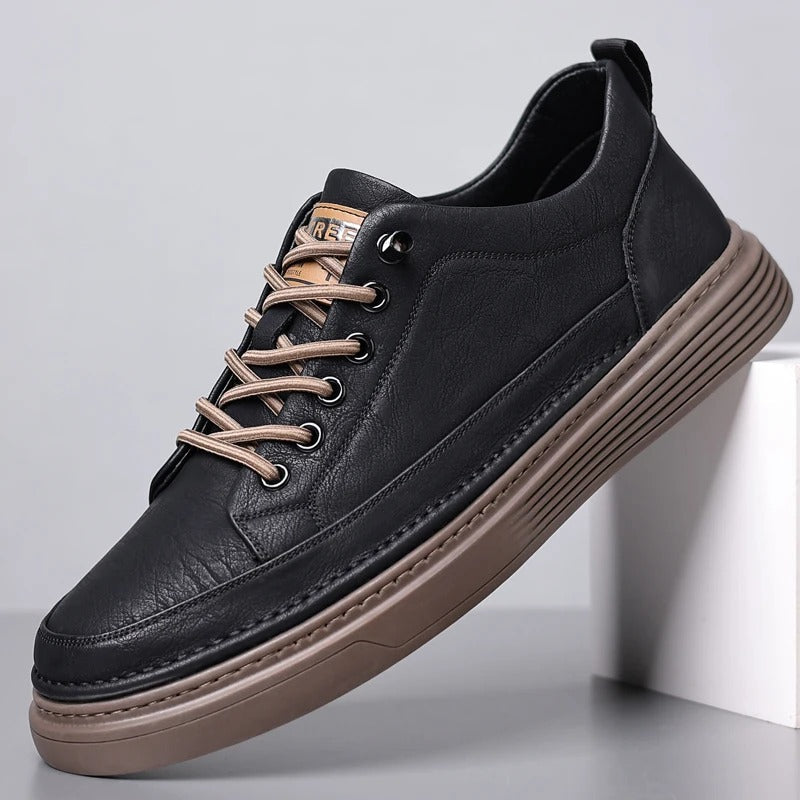 Echt leren herenschoenen, ideaal voor de herfst en winter, leer van hoge kwaliteit met een comfortabele zool en antislipzool.