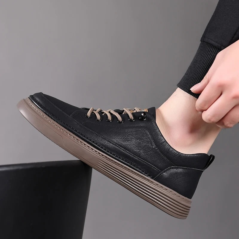 Echt leren herenschoenen, ideaal voor de herfst en winter, leer van hoge kwaliteit met een comfortabele zool en antislipzool.