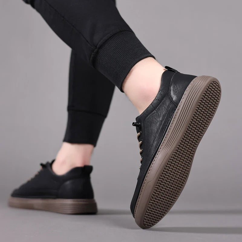 Echt leren herenschoenen, ideaal voor de herfst en winter, leer van hoge kwaliteit met een comfortabele zool en antislipzool.