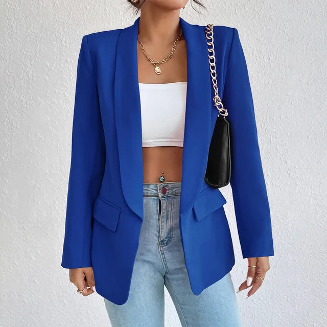 Stijlvolle blazer voor dames, ideaal voor elegante en casual outfits, met hoogwaardig materiaal en praktische zakken.