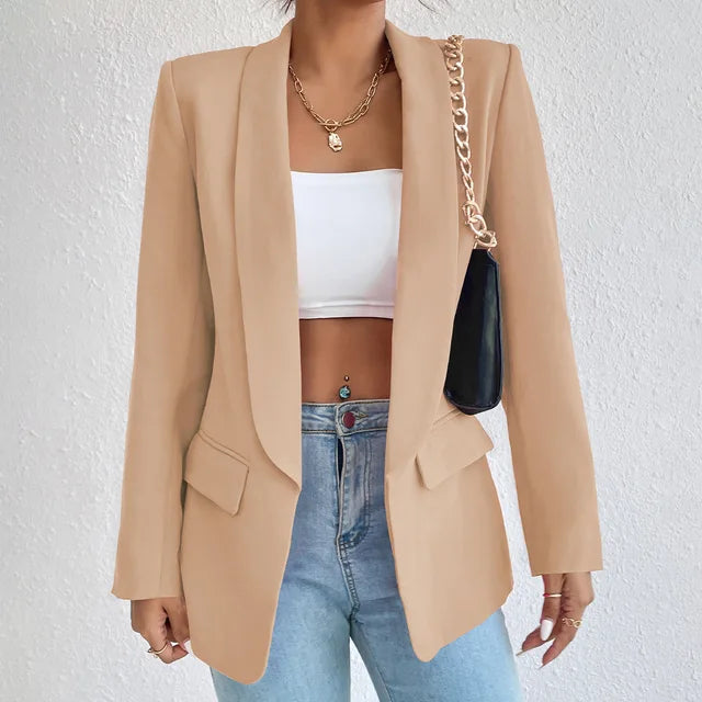 Stijlvolle blazer voor dames, ideaal voor elegante en casual outfits, met hoogwaardig materiaal en praktische zakken.