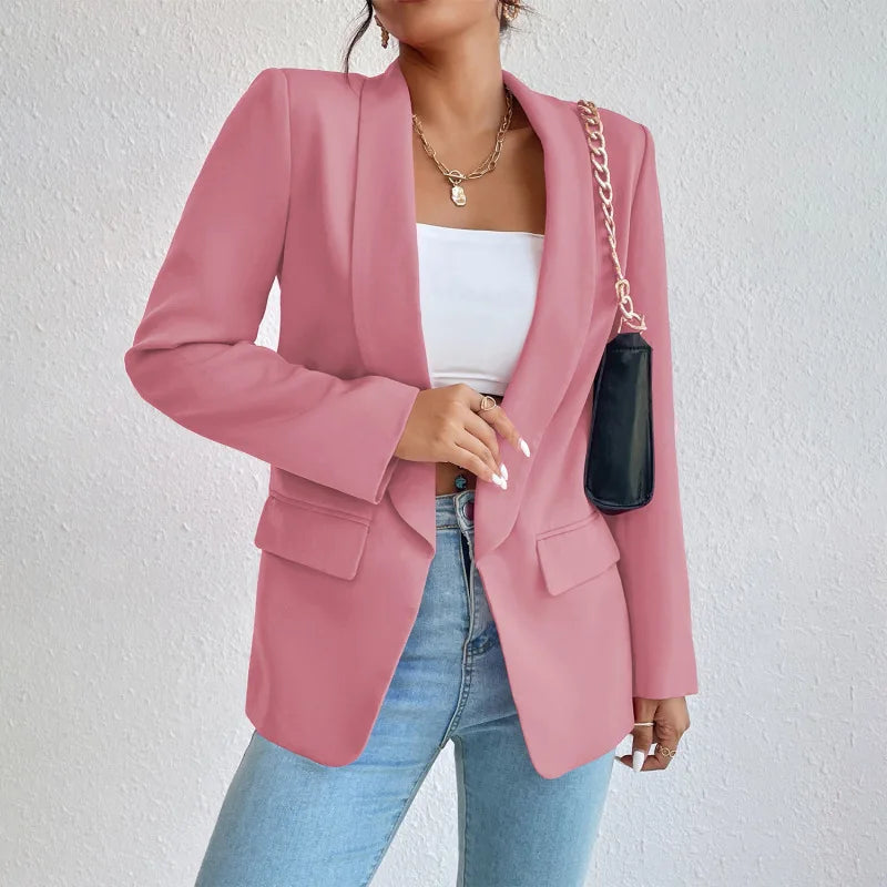 Stijlvolle blazer voor dames, ideaal voor elegante en casual outfits, met hoogwaardig materiaal en praktische zakken.
