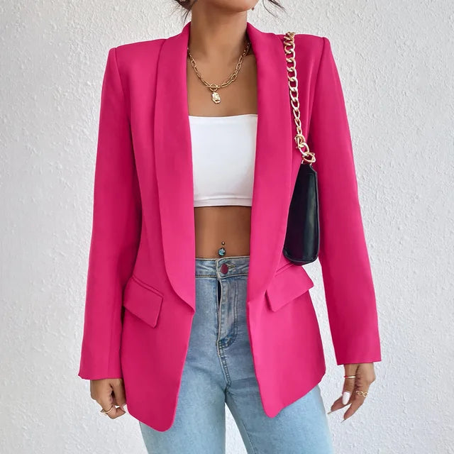 Stijlvolle blazer voor dames, ideaal voor elegante en casual outfits, met hoogwaardig materiaal en praktische zakken.