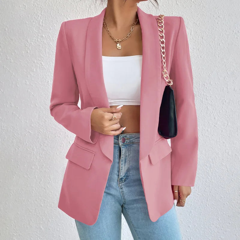 Stijlvolle blazer voor dames, ideaal voor elegante en casual outfits, met hoogwaardig materiaal en praktische zakken.