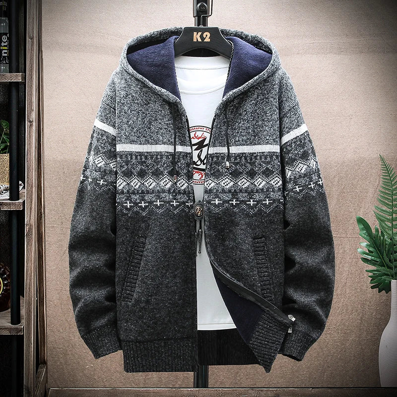 Stijlvolle geruite winterjas voor heren met elegant patroon en warme voering