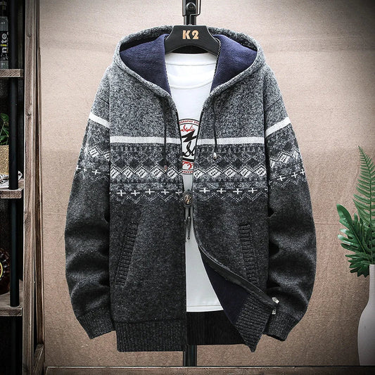 Stijlvolle geruite winterjas voor heren met elegant patroon en warme voering